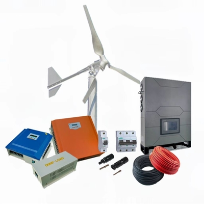 Système hybride d'énergie solaire éolienne à 10 kW 380VAC sur réseau avec lame en fibre de verre renforcée