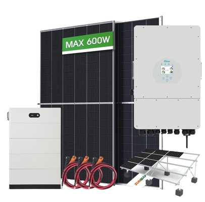 Système solaire hybride de phase 3 de 10 kW à 20 kW 220v/380v Voltage de sortie