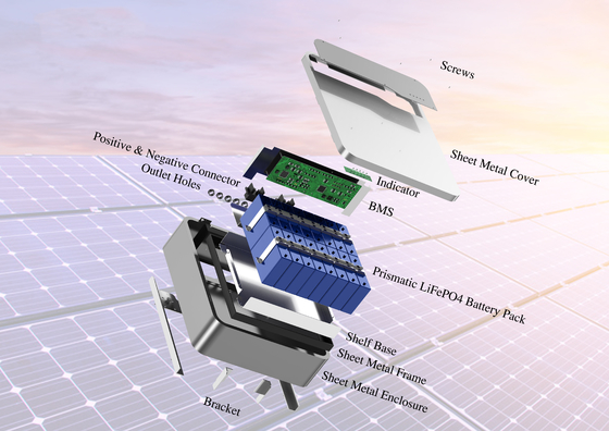 Type de système batterie au lithium-ion empilable de 5kwh pour un mur de puissance de 51,2 v Capacité 10kw