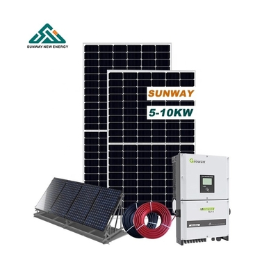 Système solaire hybride sur réseau extérieur de 10000 W 110V/127V/220VAC/380VAC/480V