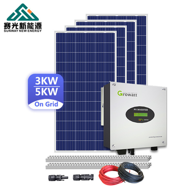 Système d'énergie solaire extérieure de 15 kW sur réseau avec panneaux de silicium monocristallin