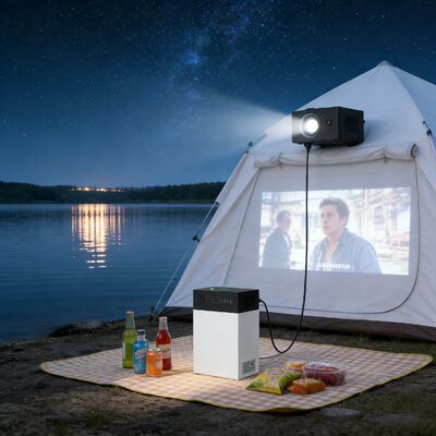 Système d'énergie solaire tout-en-un hors réseau 500W/1004,8Wh Batterie au lithium-fer