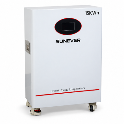 SUNEVER TD-15 51.2V 300Ah LiFePO4 batterie solaire de stockage 15.36kWh 200A CAN RS485 au sol