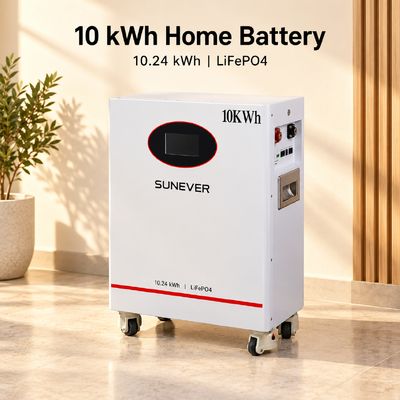 Batterie solaire lithium LiFePO4 UNEVER 10kWh 51.2V 200Ah pour stockage d'énergie domestique et alimentation de secours hors réseau