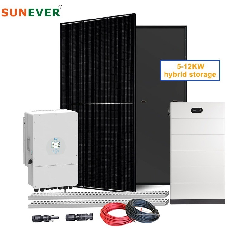 50hz Fréquence de sortie Système d'énergie solaire pour la maison Kit complet pour la maison 5kw 8kw 10kw 12kw