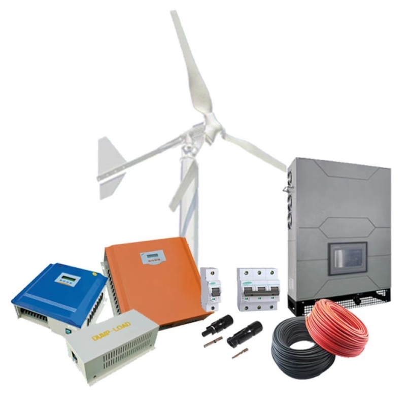 Système de production d'électricité éolienne à 10 kW en 3 phases avec des lames en fibre de verre renforcée