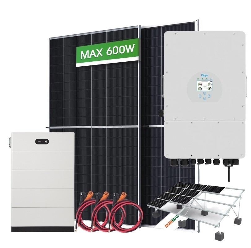 Système solaire hybride de phase 3 de 10 kW à 20 kW 220v/380v Voltage de sortie