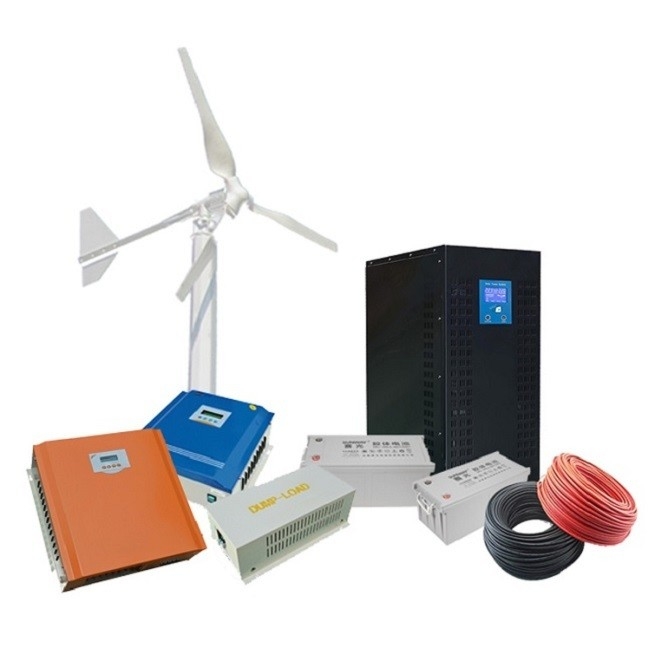 Système d'énergie éolienne hors réseau de 3 kW 5 kW 10 kW à tension nominale 48V/96V/120V/220/380V