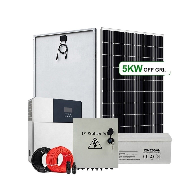 5 à 10 kWh Autonomie de sortie 48V 300Ah 400Ah Capacité de la batterie hors réseau Système de panneaux solaires