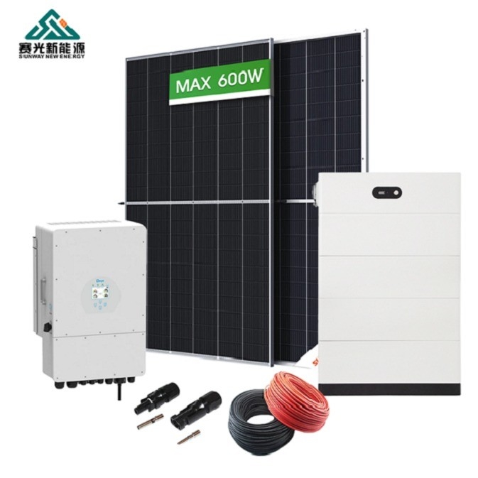 Certifié CE 10kw 12kw monocristallin de silicium panneau solaire système PV pour la maison
