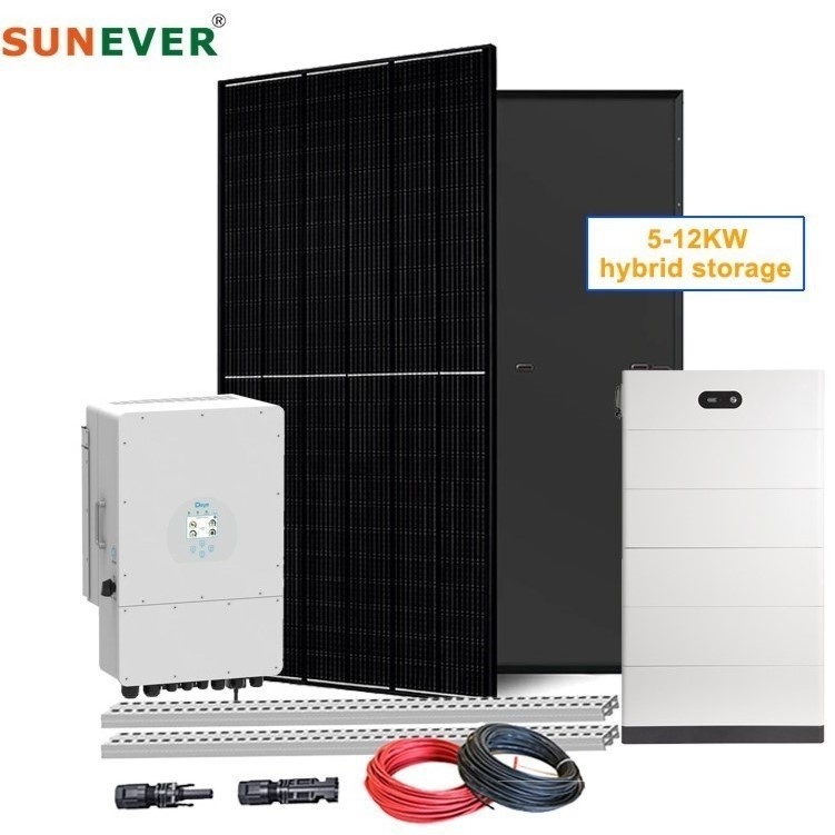 Système de stockage d'énergie solaire 6kw 8kw 10kw pour le kit hybride Générateur de puissance complet