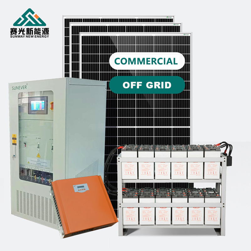 Système d'éclairage solaire à domicile de 10 kW à 30 kW avec conception montée sur un rack et batterie de longue durée