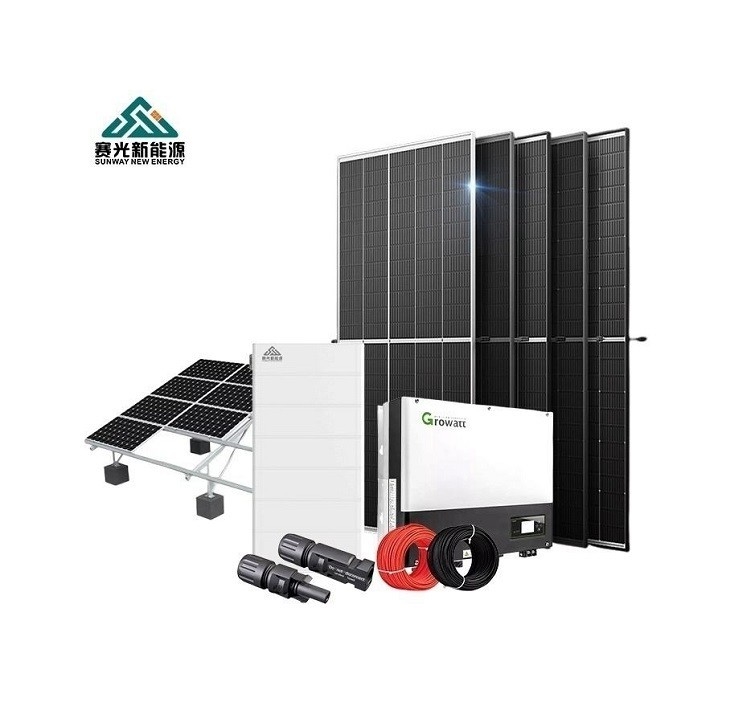 Système de stockage solaire 5 kW Système hybride de panneaux solaires 10 kW 12 kW Système complet pour la maison