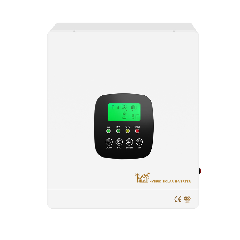 Puissant onduleur solaire avec interface utilisateur LCD à refroidissement d'air intelligent et onduleur d'onde purésine