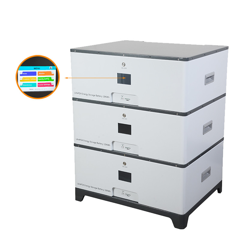 Batterie au lithium fer empilable haute capacité 5kW 10kW 100Ah 200Ah 6000 cycles de vie