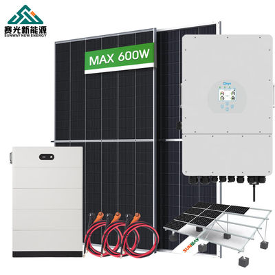 Générateur hybride solaire de 10 kW 12 kW Système solaire hybride hors réseau