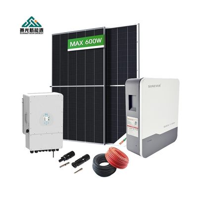5kw 6kw 8kw 10kw 12kw Système solaire de maison Système solaire hybride Kit avec panneau solaire