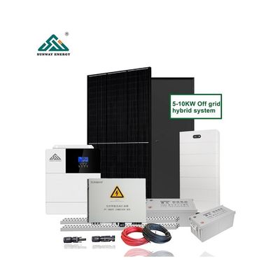 Système solaire hors réseau de 10 kW 20 kW 30 kW avec technologie du silicium monocristallin