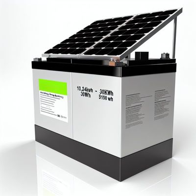 Unité de stockage d'énergie solaire 10,24 kWh-30 kWh Énergie et 5100 Wh de capacité énergétique nominale pour un stockage de grande capacité