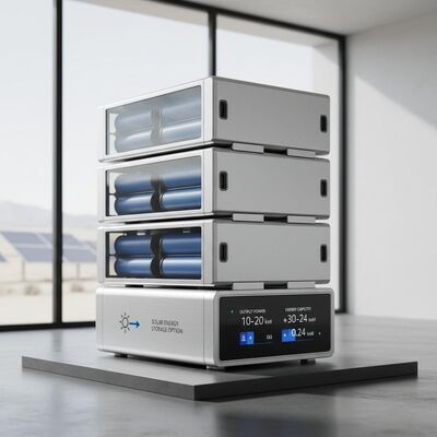 Gamme de puissance de sortie de batterie de stockage solaire empilable 10 à 20 kWh, capacité d'énergie 10,24 kWh à 30 kWh et option de stockage d'énergie solaire